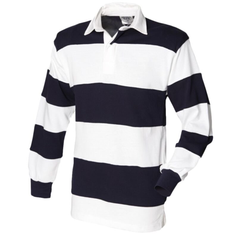 Sewn stripe long sleeve rugby shirt Thumbnail