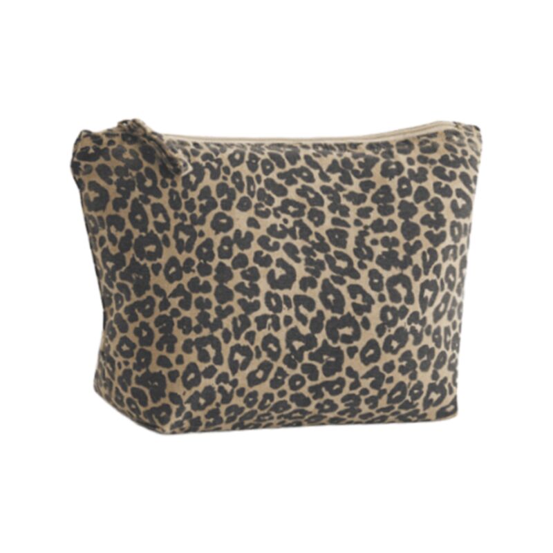 Leopard print canvas accessory bag Thumbnail