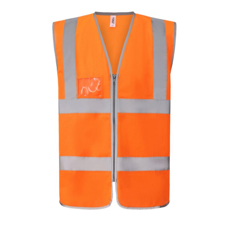 Hi-vis zip ID reflective border waistcoat (HVW103) Thumbnail