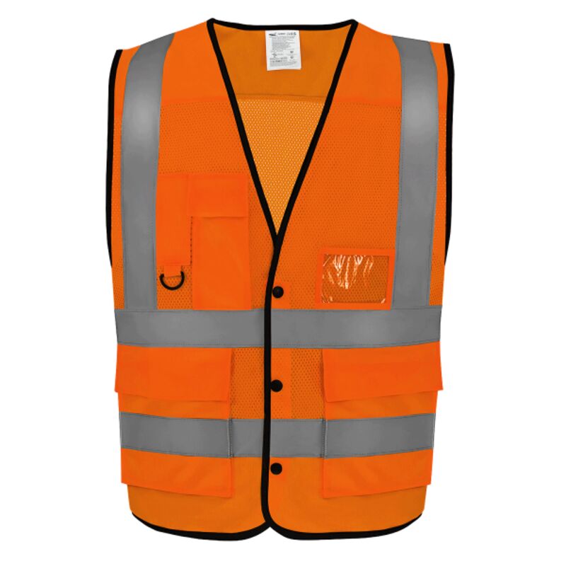 Hi-vis superior open mesh button waistcoat (HVW860) Thumbnail