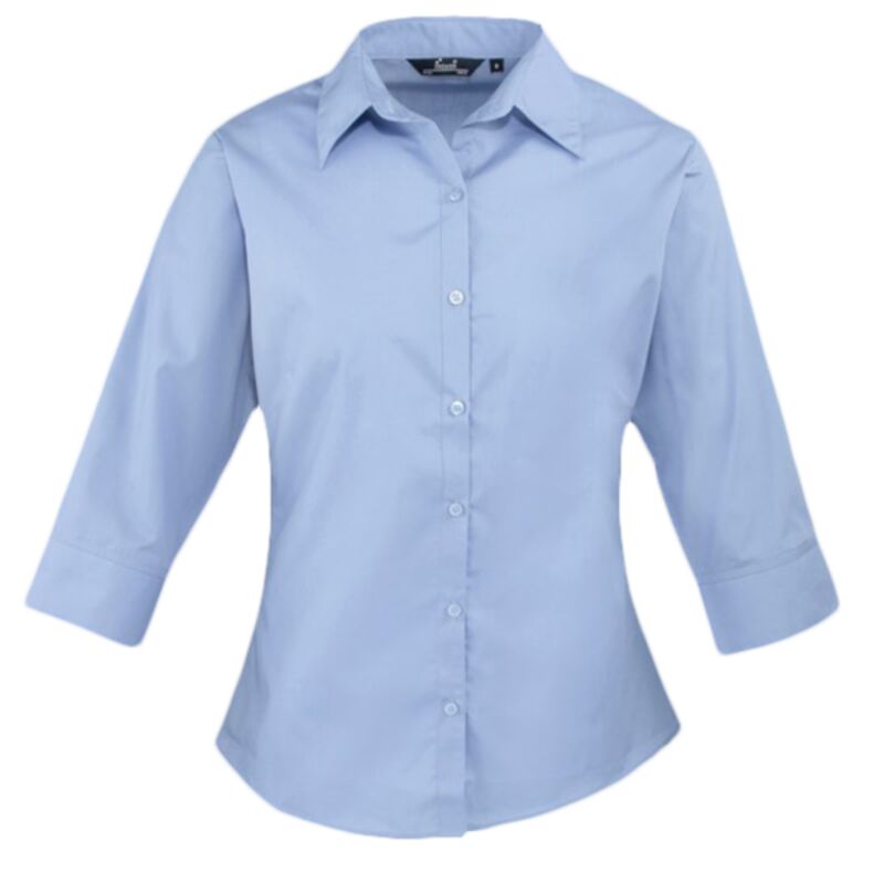 Women's ¾ sleeve poplin blouse Thumbnail