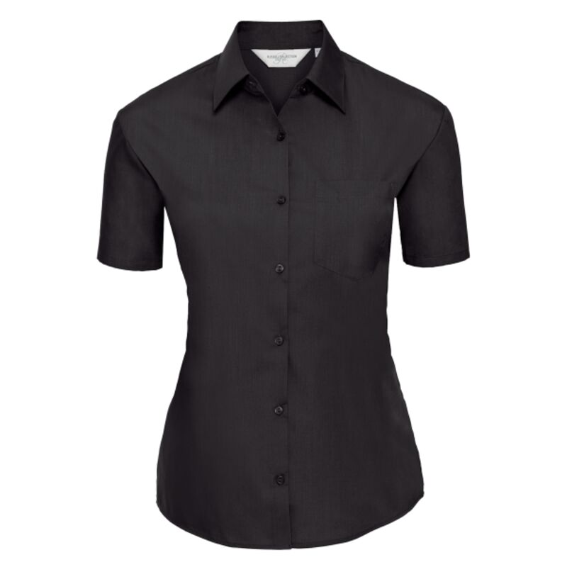 Women's short sleeve polycotton easycare poplin shirt Thumbnail