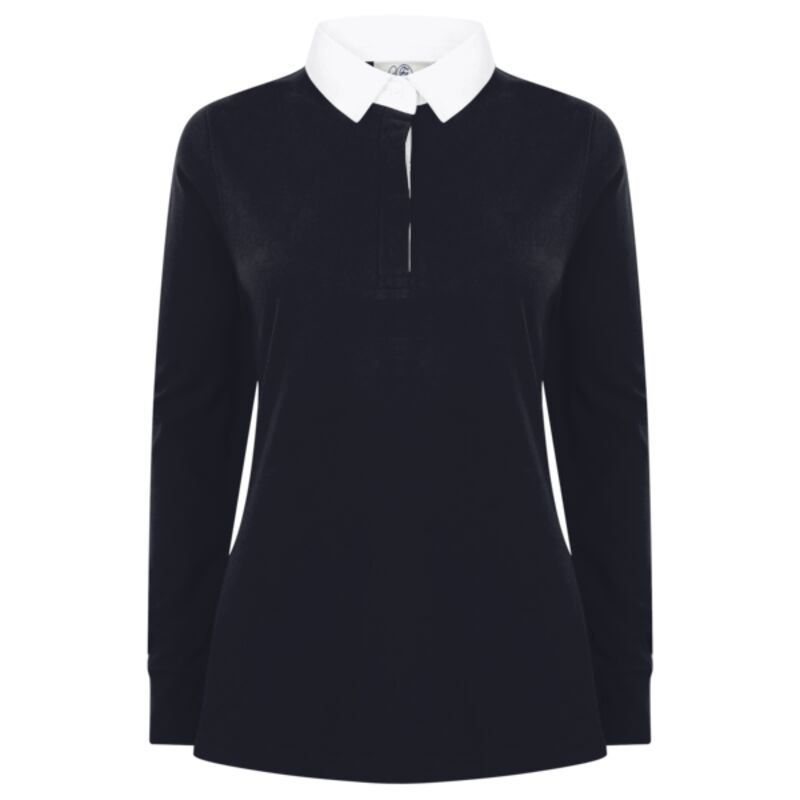Women's long sleeve plain rugby shirt Thumbnail
