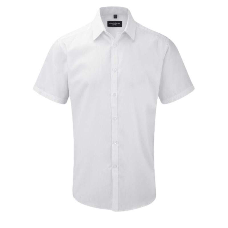 Short sleeve herringbone shirt Thumbnail