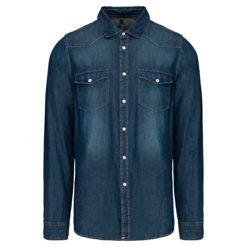 Men's long-sleeved denim shirt Thumbnail