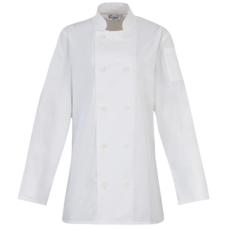 Women's long sleeve chef's jacket Thumbnail