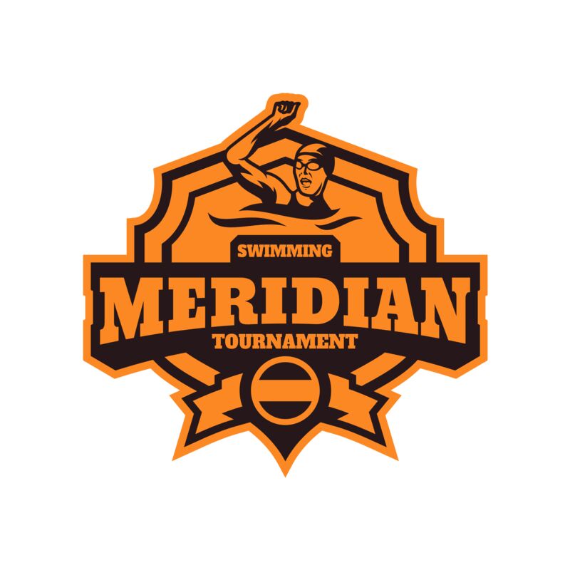 Meridian Tournament Swimming logo template Thumbnail